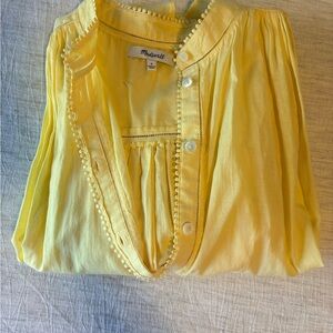 Madewell Sunny Yellow Blouse brand new